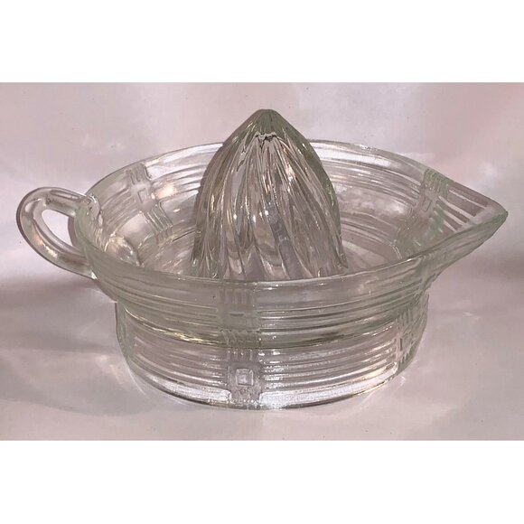 Vintage Hazel Atlas Clear Glass Citrus Juicer - Picture 1 of 6